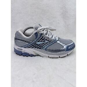 Brooks Ariel 12 Womens Running Shoes Silver Blue Size 11.5 B Stability Sneaker